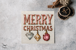 Merry Christmas digital paper, background clipart Product Image 3