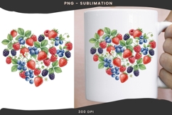 Berry heart png design for T-shirts Product Image 3