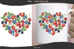 Berry heart png design for T-shirts Product Image 3