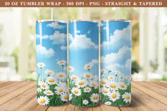 Daisy Flower Tumbler Wrap | 20 oz tumbler wrap Product Image 1