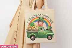 A Truckload of Luck PNG, St Patricks Day Gnome Sublimation P Product Image 3