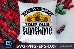 Always bring your own sunshine SVG, Sunflower SVG Product Image 4