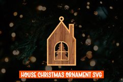 Christmas Ornament Building Cut File SVG,Houses Laser Cut Product Image 1