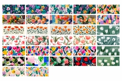 Cartoon Flowers Mug Designs, Floral Mug Sublimation Bundle Product Image 3