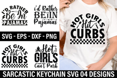 Sarcastic Keychain SVG Design - Hot Girls Can't Park Product Image 1