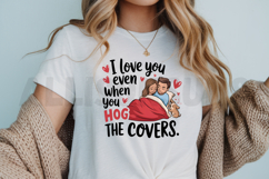 Cute Couple In Bed Funny Anniversary Or Valentines Day Gift Product Image 3