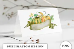 Watercolor Autumn Pumpkins png Product Image 3