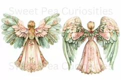 Christmas, Angels, Ephemera, PNG, watercolor, Clipart Product Image 3