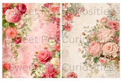 Shabby Chic, Flowers, Papers, Junk Journal, Botanical Product Image 3