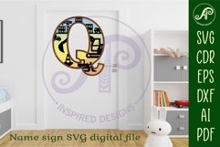 Construction Large Q wall Letter 3 layer sign Product Image 3