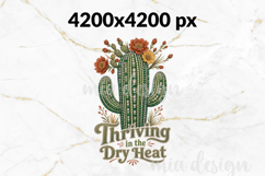 Rhinestone Cactus PNG, Thriving In The Dry Heat Sublimation Product Image 2