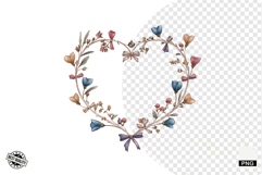 Christmas Winter Floral Borders Clipart Product Image 1