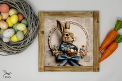 Vintage Easter Bunny digital paper Product Image 3