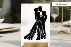 Bride And Groom Wedding Silhouette SVG Product Image 3