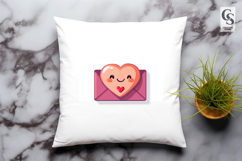 Cute Heart Envelope Letter Clipart Sublimation PNG Product Image 3