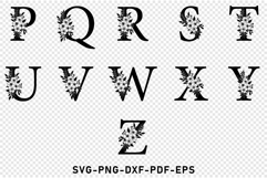 Monogram Flowers Alphabet Letters SVG Laser Cut Files Product Image 3