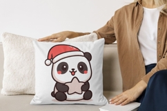 Cute Christmas PNG SVG Bundle | Panda Snowman Penguin Kawaii Product Image 3