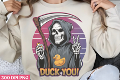 Duck You PNG, Cute Grim Sublimation PNG Product Image 3