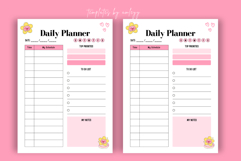 Cute Daily Planner Template Canva | Aesthetic Day Organizer Product Image 3