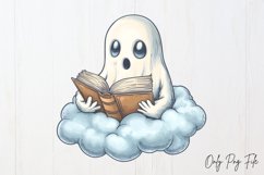 Bookish Ghost Sublimation Clipart, Sublimation PNG Product Image 1