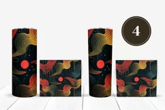 Abstract Tumbler Sublimation Designs, Black Tumbler Wrap Product Image 3