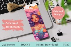 Mermaid Bookmark Printable, Mermaid Sublimation Design Product Image 1