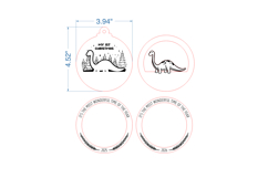 Dinosaur Christmas Ornament SVG laser cut file for Glowforge Product Image 3