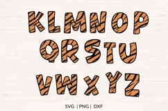 Tiger Print Alphabet SVG | Animal Letters Product Image 3