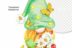 Gnomes. Hand drawn gnomes. Gnomes PNG clipart. Summer gnome Product Image 3