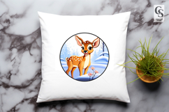 Cute Baby Deer Clipart Sublimation PNG Product Image 3