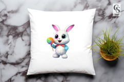Cute Bunny Candy Lover Clipart Sublimation PNG Product Image 3