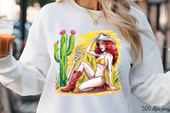 Sassy Pinup Girl Sublimation PNG Product Image 3
