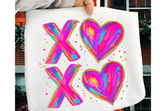 Colorful Brushstroke Valentines PNG, Valentines Day Heart Product Image 3