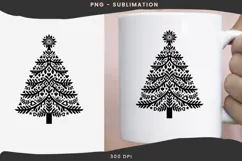 Christmas tree silhouette png design for T-shirts Product Image 3