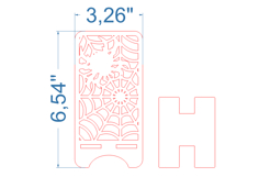 Web Halloween Phone Stand SVG laser cut file for Glowforge Product Image 3