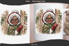Christmas peeking character png design for T-shirts Product Image 3