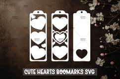 3 Valentine Bookmarks Paper cut SVG Product Image 1
