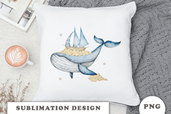 Watercolor Whale Dreams png Product Image 3