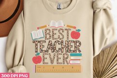 Best teacher ever PNG, Teacher Appreciation Sublimation Product Image 3