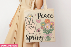 Peace Spring PNG, Hello Spring Sublimation PNG Product Image 1