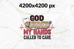God Guided My Hands PNG, Nurse Stethoscope Sublimation Product Image 2