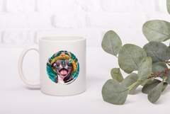 Summer Staffordshire Terrier Dog llustration PNG Product Image 3