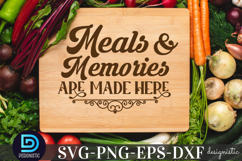 Meals and memories are made here SVG, Cutting Board SVG Product Image 3
