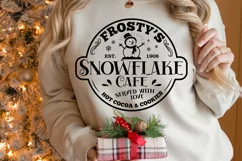 Frosty's Snowflake Cafe SVG, Christmas svg, farmhouse SVG Product Image 4