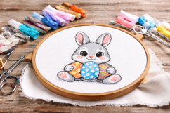 Cross stitch pattern Easter bunny with eggs embroidery digit Product Image 3