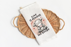 Valentine's Day Highland Cow Tea Towel Png Bundle Product Image 4