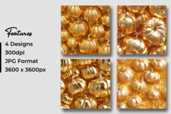 Golden Pumpkin Digital Paper Product Image 3