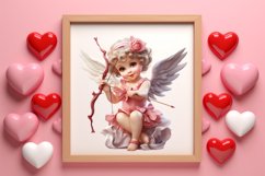 Valentines Day Cupid Sublimation Bundle, Cupid Watercolor Product Image 3