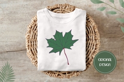 Green Maple leaf Illustration, Maple PNG, Autumn Print Product Image 3