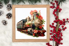 Christmas Trains Sublimation Clipart Product Image 3
